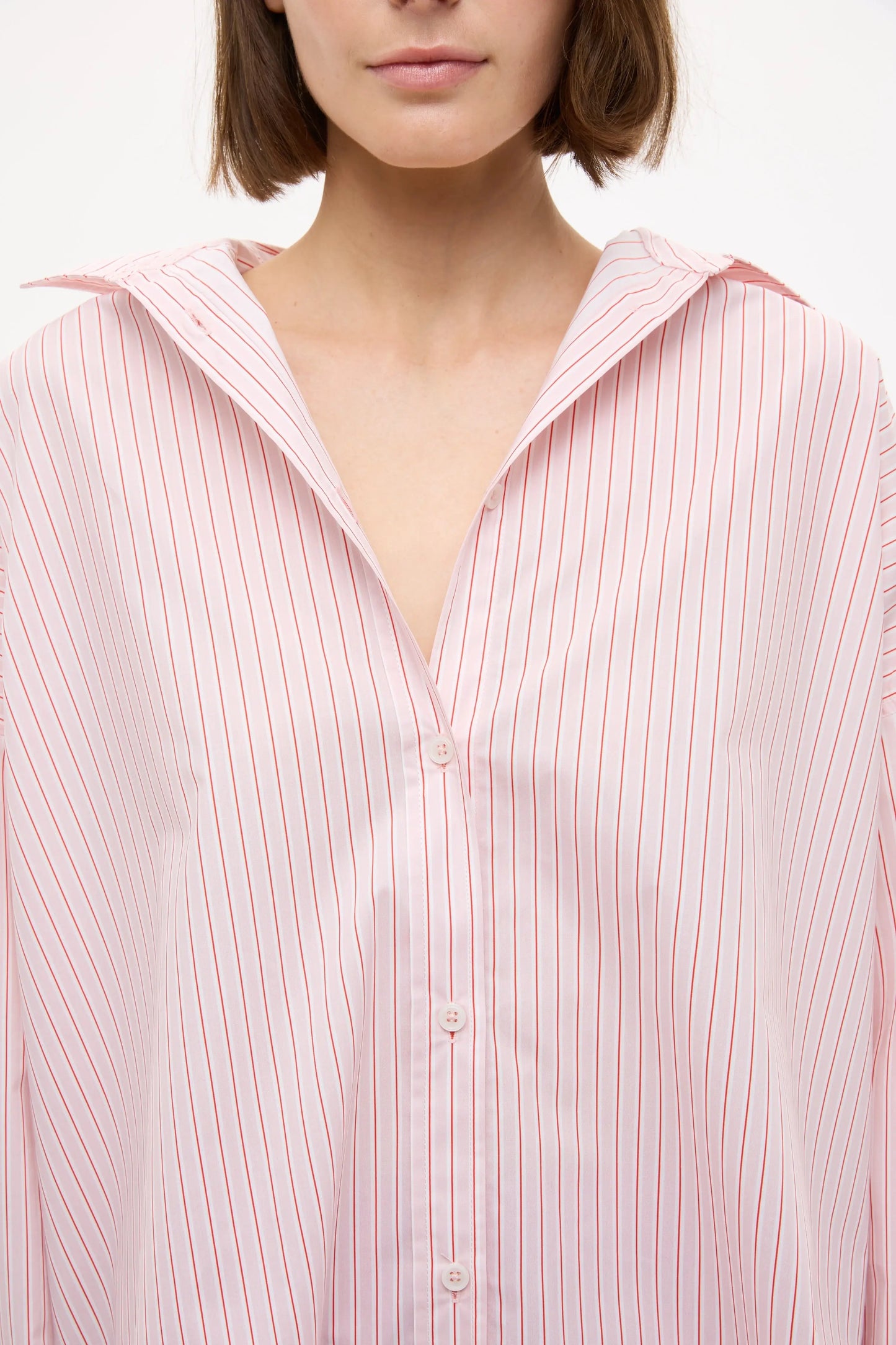 MARA OVERSIZED LONG SLEEVE SHIRT- STRIPE
