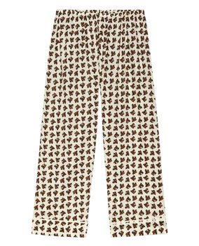 THE EASY SLEEP PANT - CREAM HORSE MEDALLION PRINT