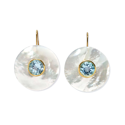 TAJ EARRINGS IN BLUE TOPAZ