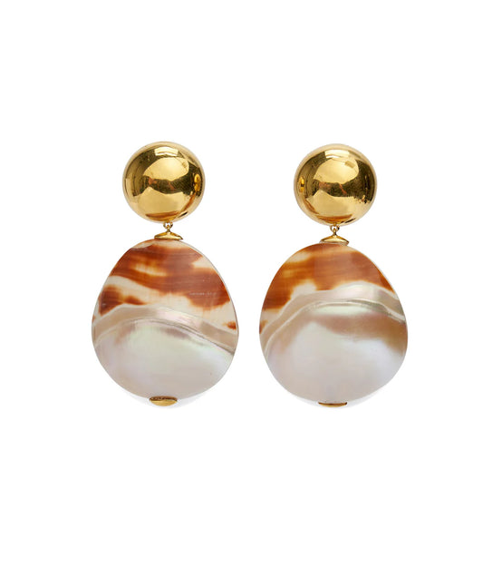 RODAN PEARL EARRINGS IN TIGRE (CLIP-ON)