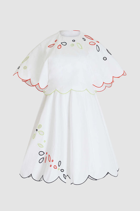 SCALLOPED BUTTERCUP DRESS