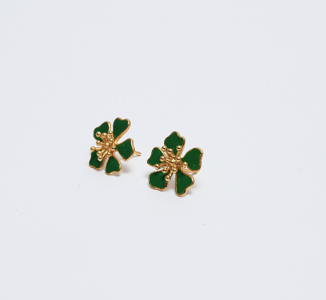 GREEN AURORA MINI EARRINGS