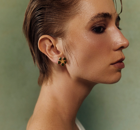 GREEN AURORA MINI EARRINGS