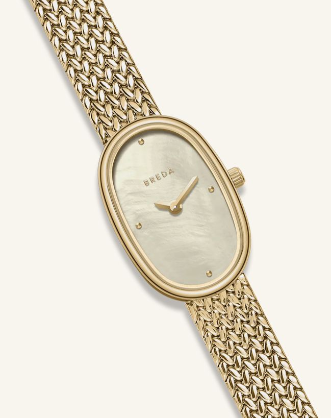Jane Mini Tethered - Gold and Champagne Metal Bracelet Watch