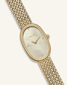 Jane Mini Tethered - Gold and Champagne Metal Bracelet Watch