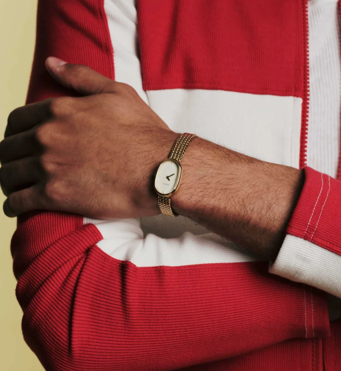 Jane Mini Tethered - Gold and Champagne Metal Bracelet Watch
