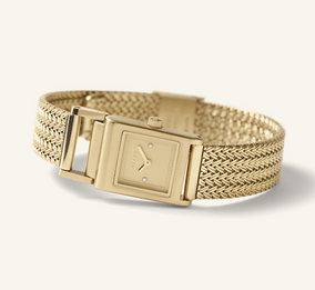 Revel - Gold Metal Mesh Bracelet Watch, 18MM