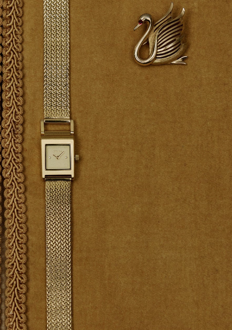 Revel - Gold Metal Mesh Bracelet Watch, 18MM