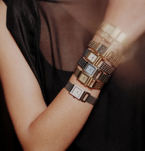 Revel - Gold Metal Mesh Bracelet Watch, 18MM