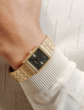 Virgil - Gold and Black Metal Bracelet Watch, 26MM