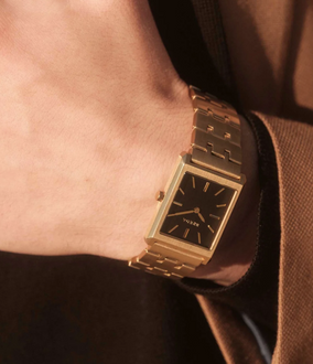 Virgil - Gold and Black Metal Bracelet Watch, 26MM