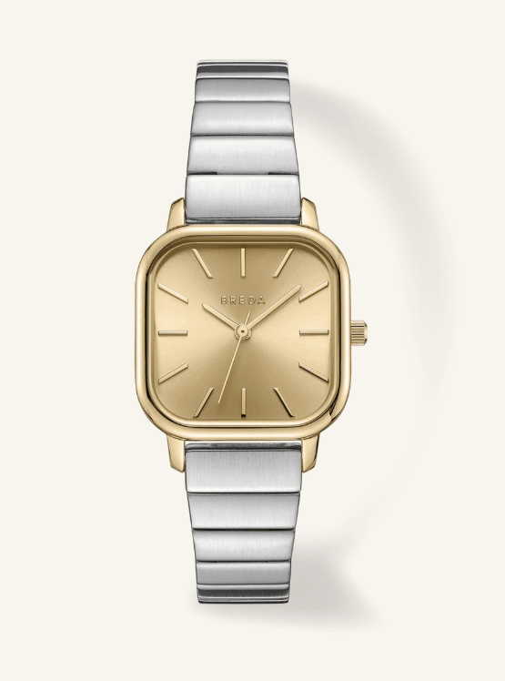 Esther - Silver and Gold Metal Bracelet Watch, 26MM