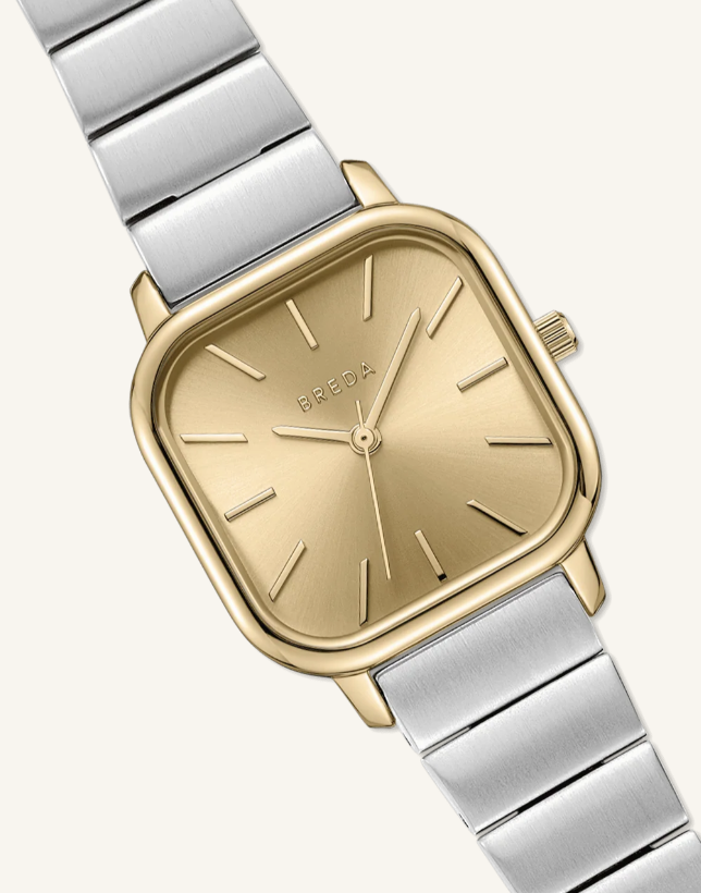 Esther - Silver and Gold Metal Bracelet Watch, 26MM