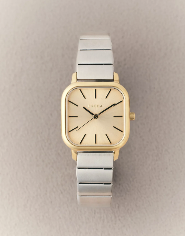 Esther - Silver and Gold Metal Bracelet Watch, 26MM