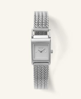 Revel - Silver Stainless Steel Mesh Bracelet Watch, 18MM
