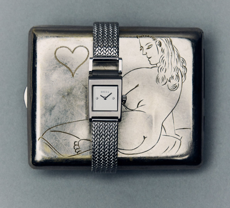 Revel - Silver Stainless Steel Mesh Bracelet Watch, 18MM