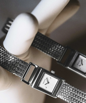 Revel - Silver Stainless Steel Mesh Bracelet Watch, 18MM