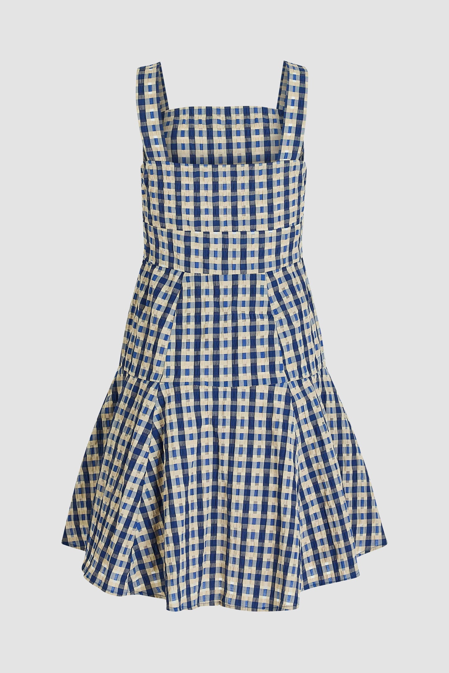 SKATER DRESS IN SEERSUCKER CHECK