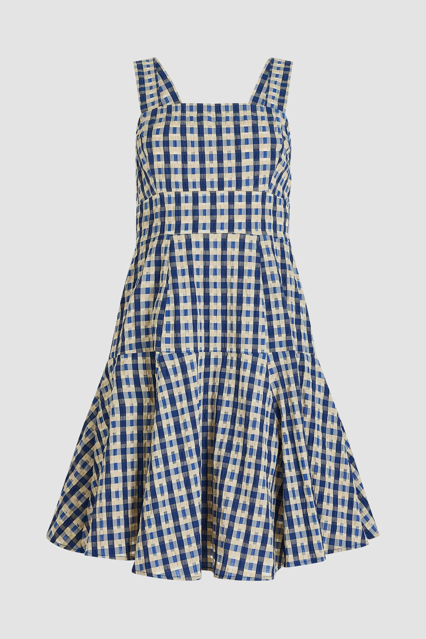 SKATER DRESS IN SEERSUCKER CHECK