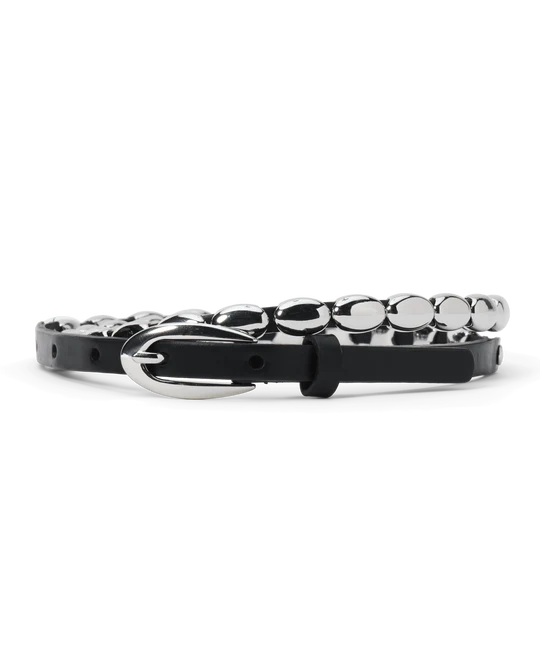 THE BEADED BELT IN SILVER