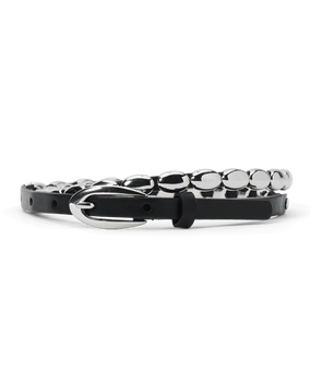 THE BEADED BELT IN SILVER