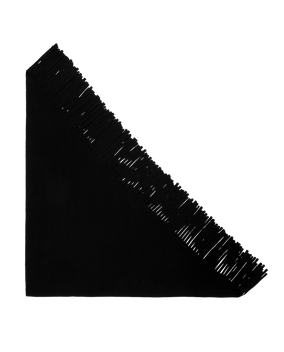 THE BIG SWEATER FRINGE SCARF IN BLACK