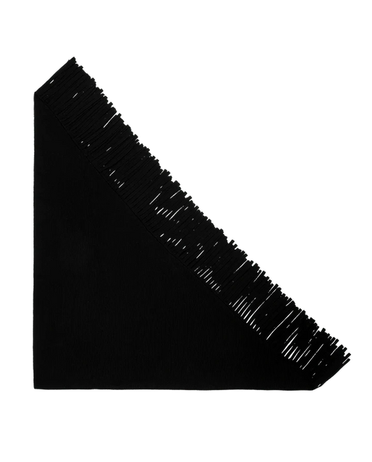 THE BIG SWEATER FRINGE SCARF IN BLACK