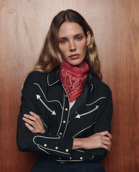 THE SILK BANDANA- TRUE RED
