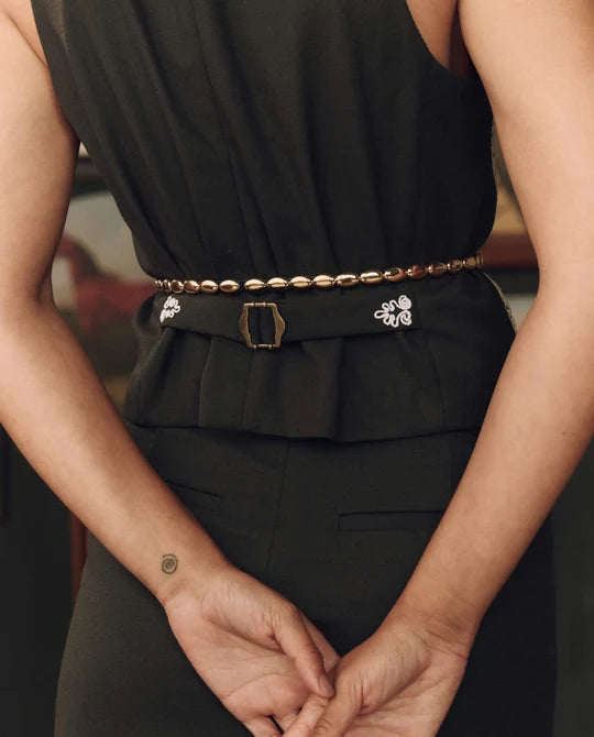 THE BEADED BELT IN GOLD