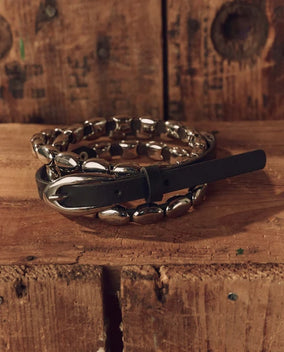THE BEADED BELT IN SILVER