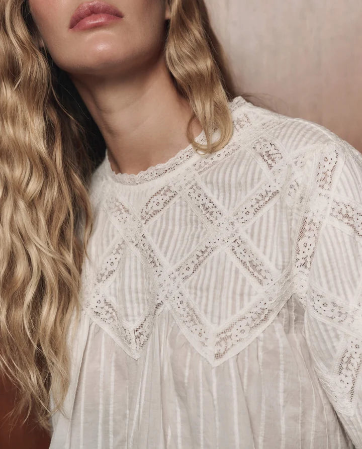 THE LATTICE LACE VICTORIAN TOP