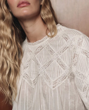 THE LATTICE LACE VICTORIAN TOP