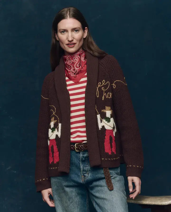 THE	LASSO LODGE CARDIGAN