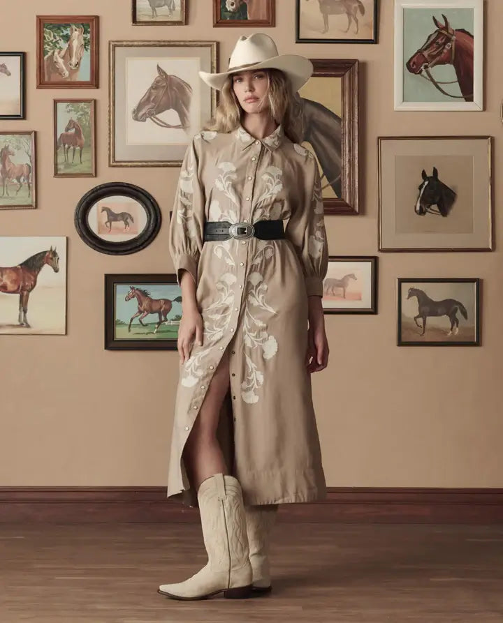 THE WESTERN EMBROIDERED HERD DRESS