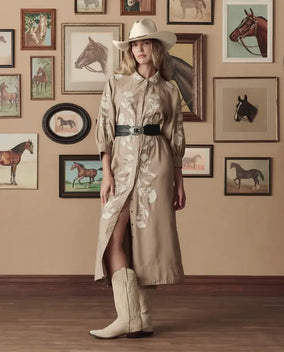 THE WESTERN EMBROIDERED HERD DRESS