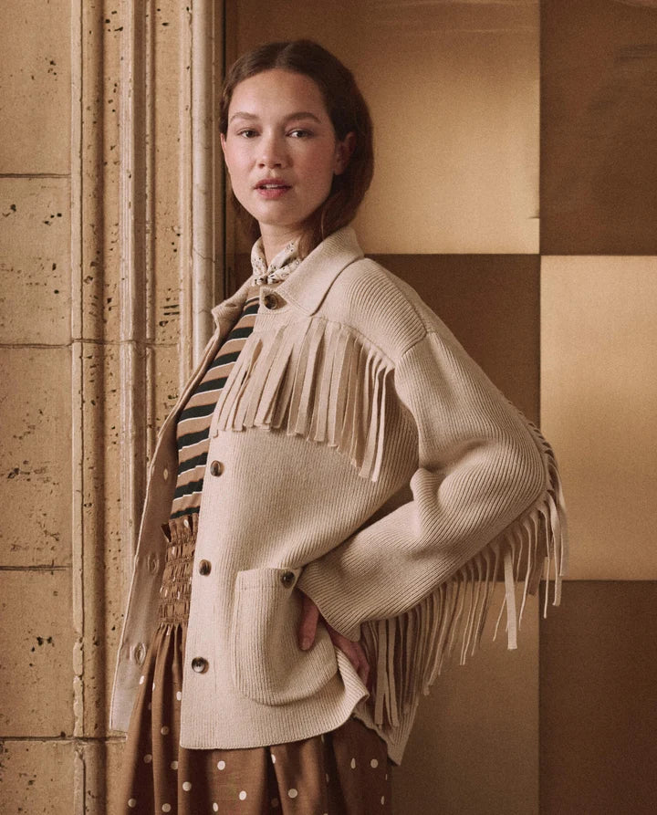THE WESTERN FRINGE SWEATER JACKET