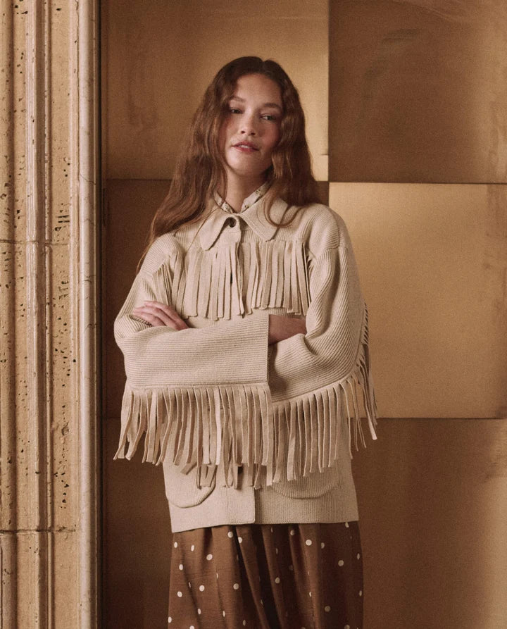 THE WESTERN FRINGE SWEATER JACKET