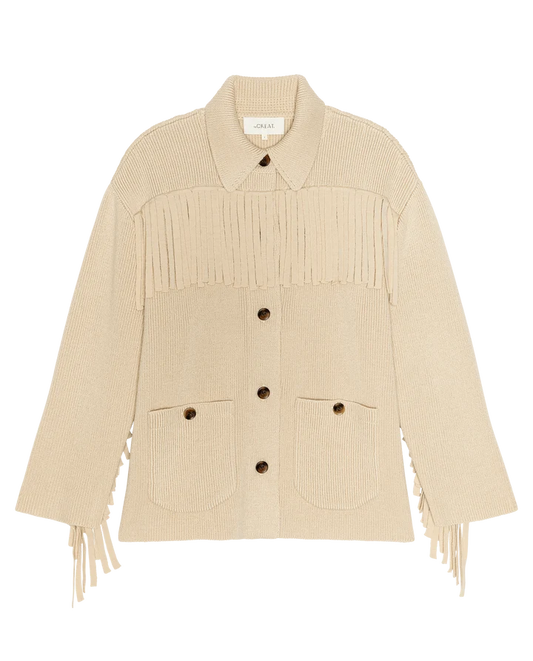 THE WESTERN FRINGE SWEATER JACKET