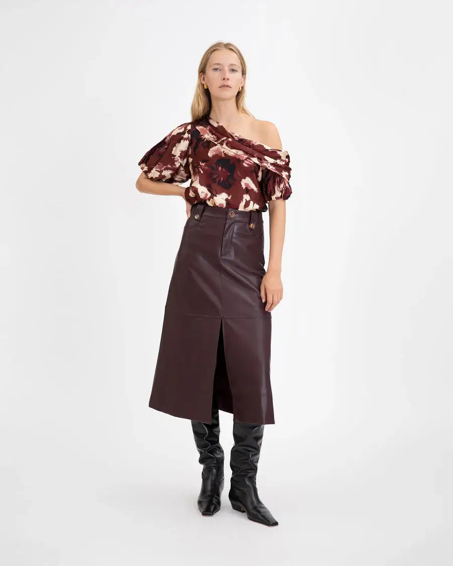 VEGAN LEATHER HUDIE SKIRT