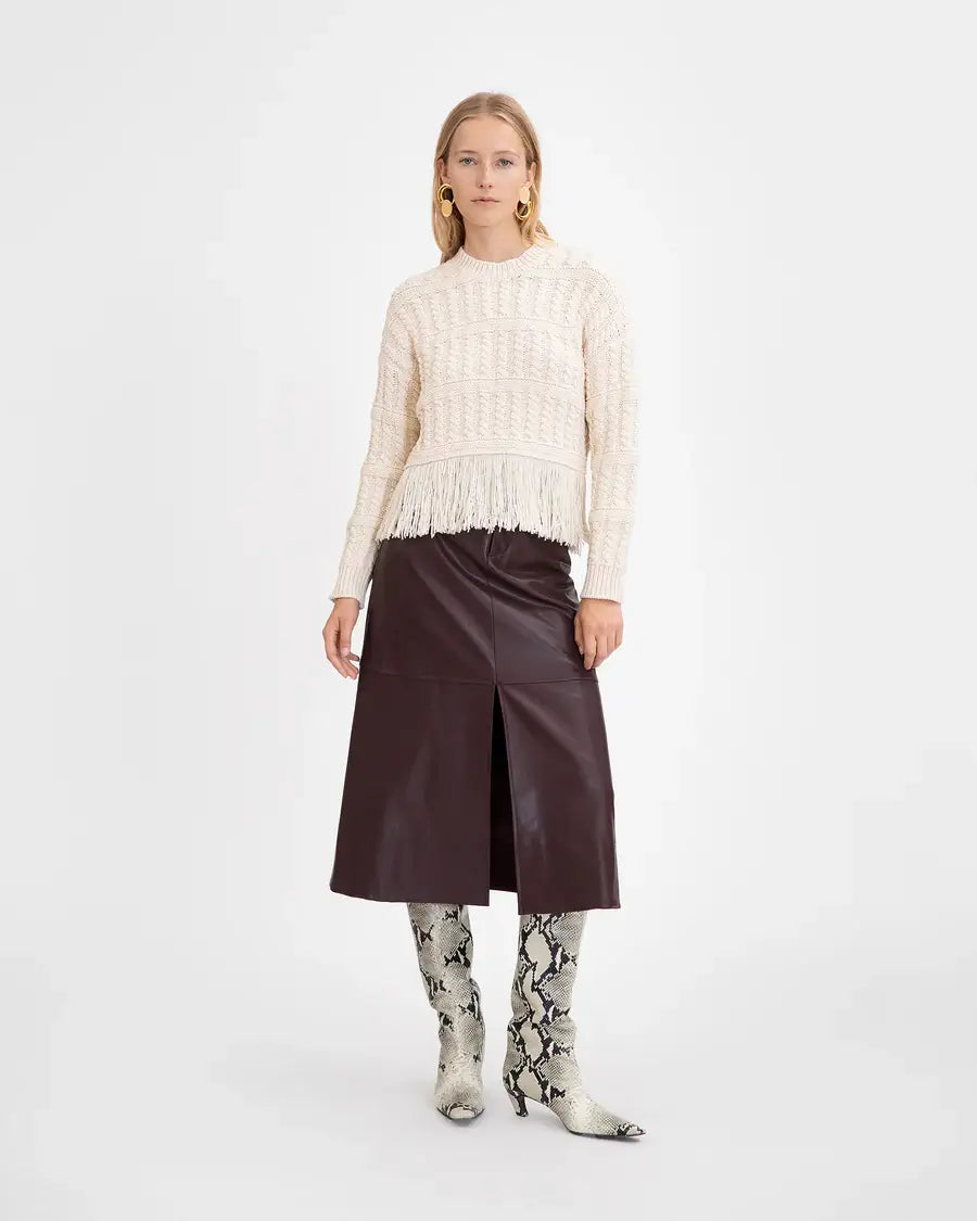 VEGAN LEATHER HUDIE SKIRT