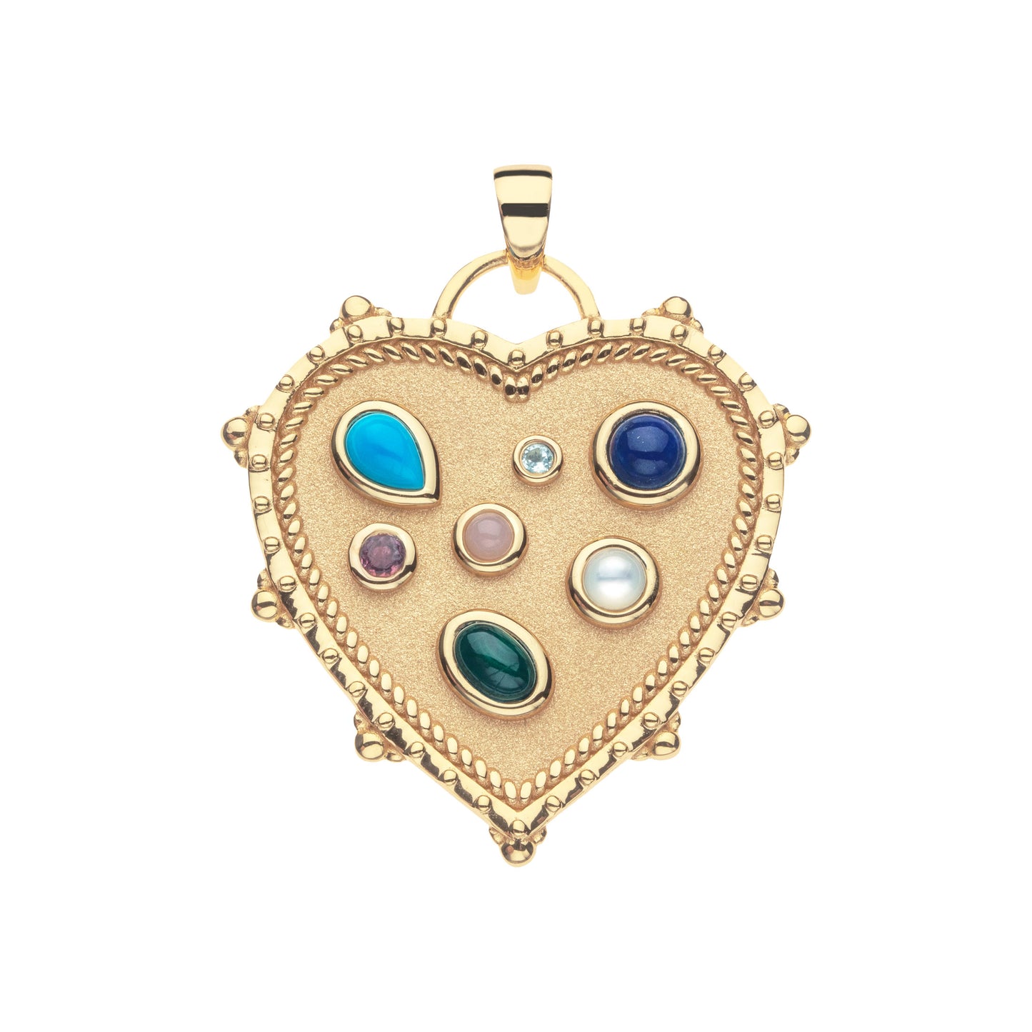 LOVE TREASURE TROVE HEART PENDANT ON 16-18" CLASSIC ROLO CHAIN