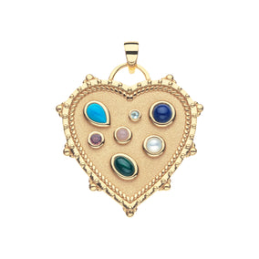 LOVE TREASURE TROVE HEART PENDANT ON 16-18" CLASSIC ROLO CHAIN