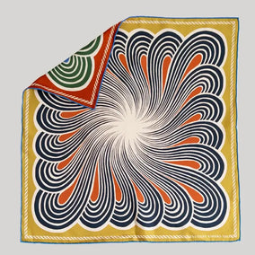 Twofer Silk Scarf - Spiral