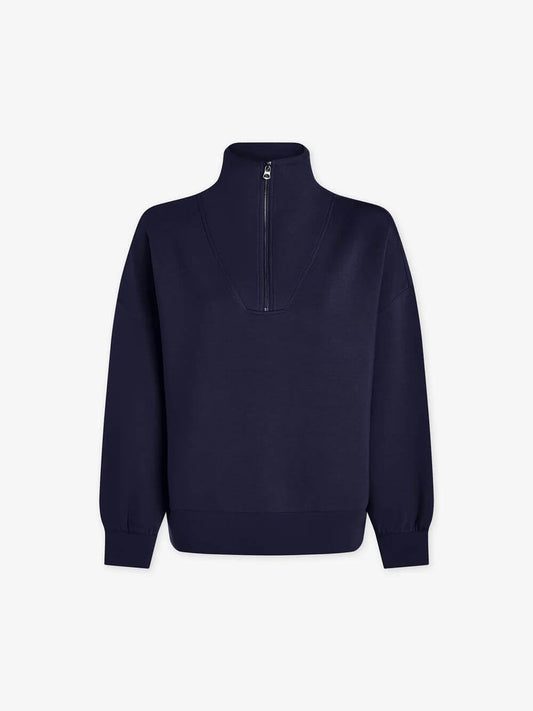 HAWLEY HALF ZIP SWEAT - NAVY