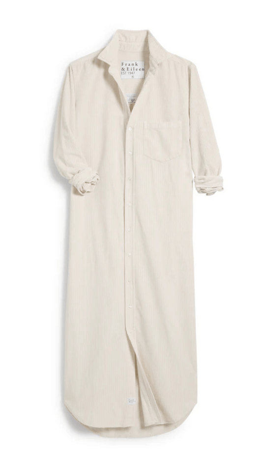 RORY MAXI SHIRTDRESS IN VINTAGE WHITE