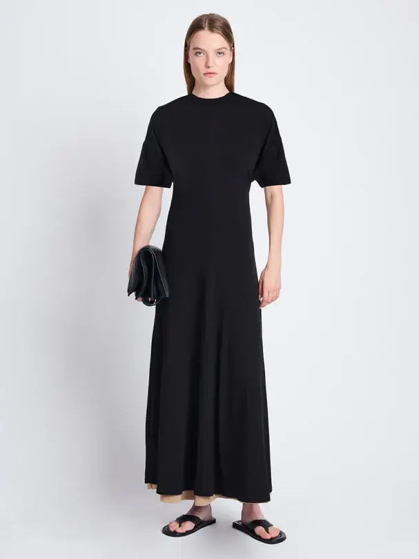 NOELLE DRESS IN JERSEY- BLACK