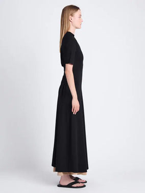 NOELLE DRESS IN JERSEY- BLACK