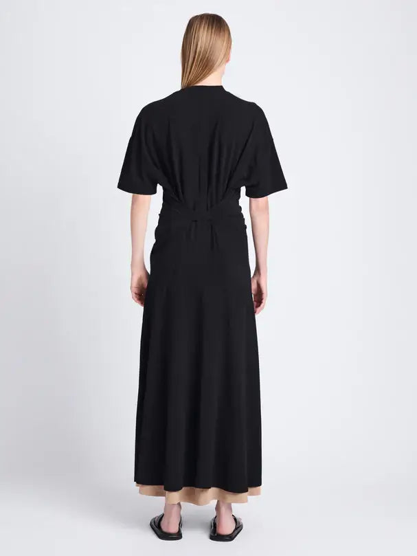 NOELLE DRESS IN JERSEY- BLACK