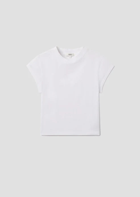 BRYCE CAP SLEEVE TEE- WHITE