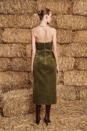 ODESSA EMBROIDERED MIDI DRESS